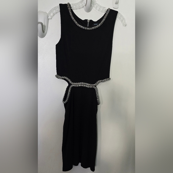 Marciano Black Midi Dress with Silver Detailing - Picture 1 of 5